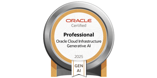 Oracle Cloud Infrastructure 2025 Generative AI Certified Professional